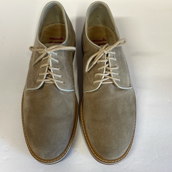 1901 Made In Italy Beige Suede Lace Up Men’s Oxford’s Shoes size 43 - Picture 4 of 14
